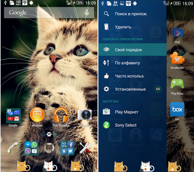 Xperia Kitty Cat Theme