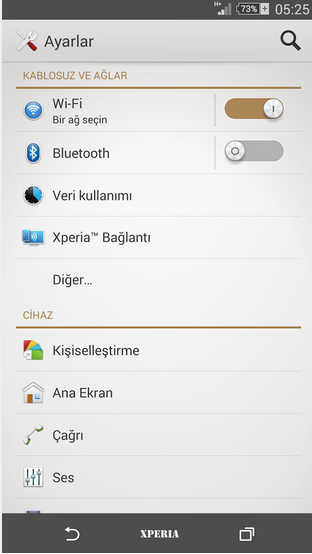 Download Xperia Brown Theme