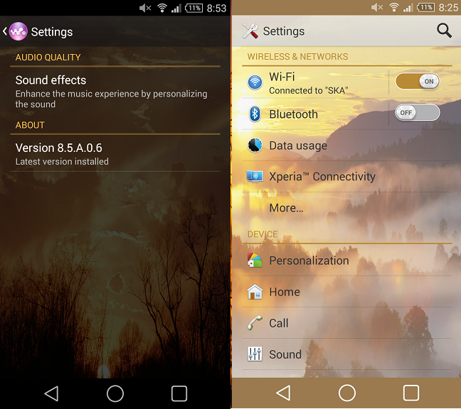 Download Xperia Sunset theme