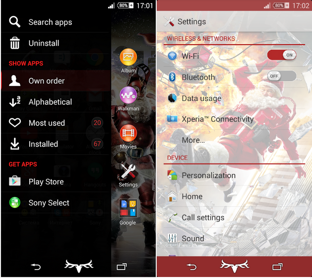 Download Xperia Super Santa theme