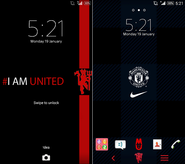 Manchester United Xperia Theme