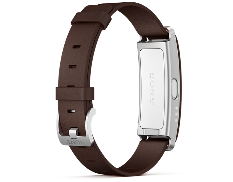 SmartBand SWR10 with brown leather wrist strap