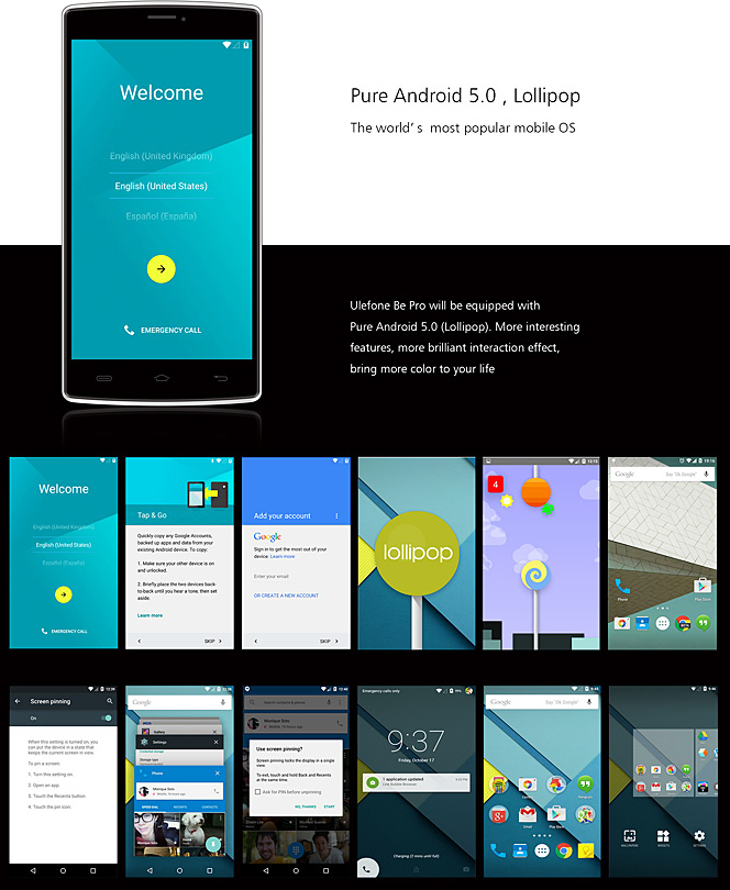 Ulefone Be Pro Android 5.0 Lollipop OTA update