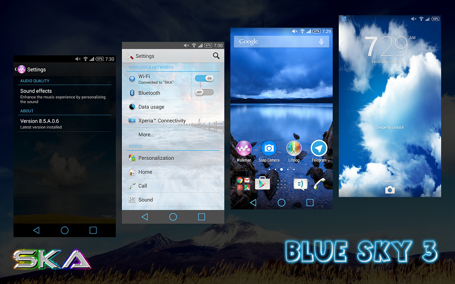 Xperia Blue Sky Theme