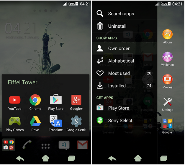 Xperia Eiffel Tower Theme