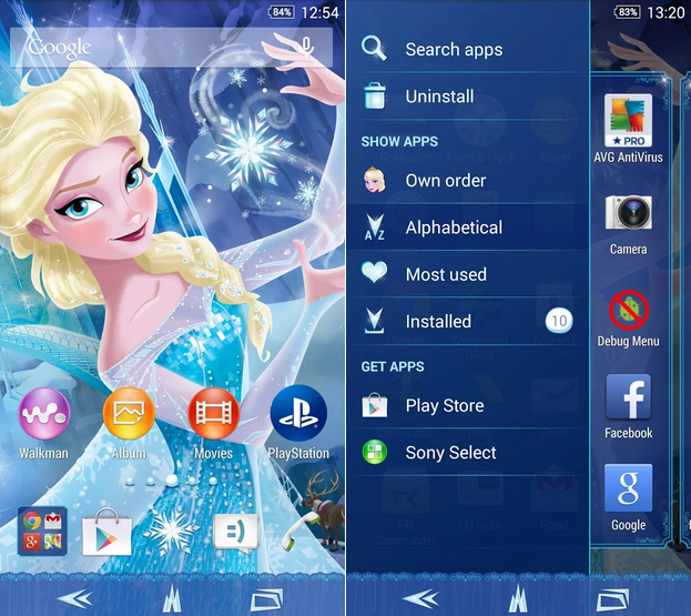 Xperia Frozen Elsa Theme apk