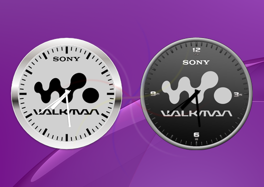 Sony Widget Clock Walkman app