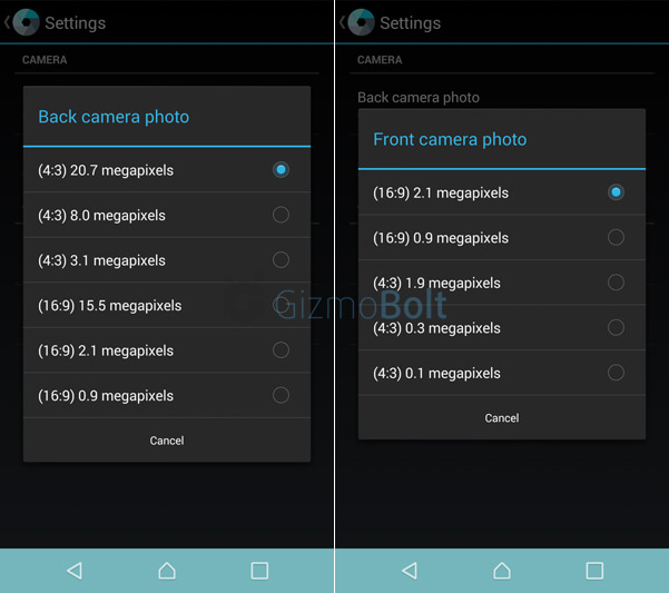 Android 5.0 Lollipop Camera app for Xperia