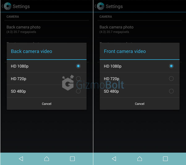 Android 5.0 Lollipop Camera app resolutions