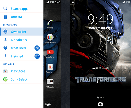 Xperia MoonBreakers Theme UI