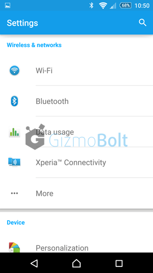 23.1.A.0.690 firmware Settings UI Xperia Z3 Android 5.0.2