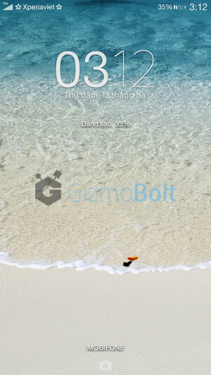 Xperia Butterfly Effect on lockscreen