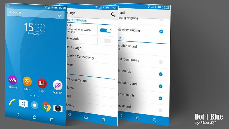 Xperia Dot Theme - Blue