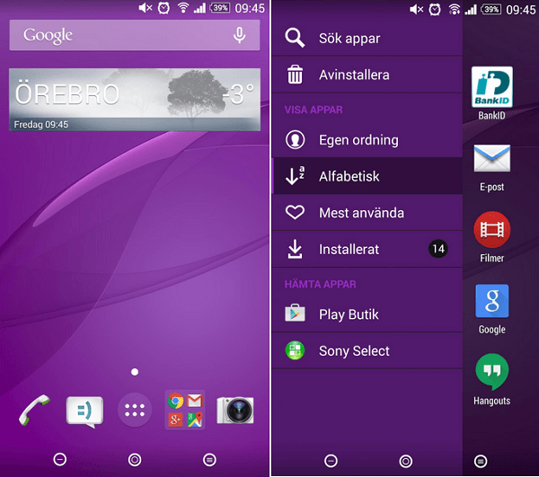 Xperia Flat Purple Theme