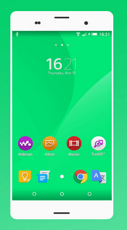 Xperia Minimal Light Green Theme