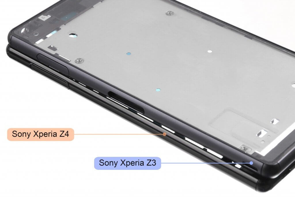 Xperia Z4 panel compared to xperia z3