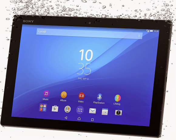 Xperia Z4 Tablet IP68 Ceritfied