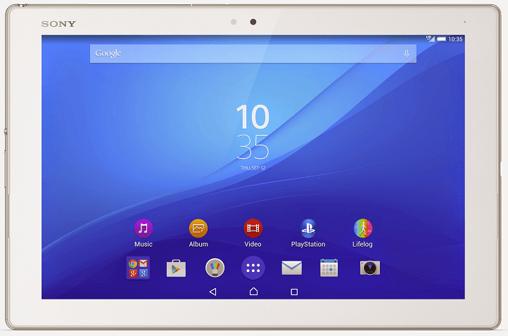 White Xperia Z4 Tablet