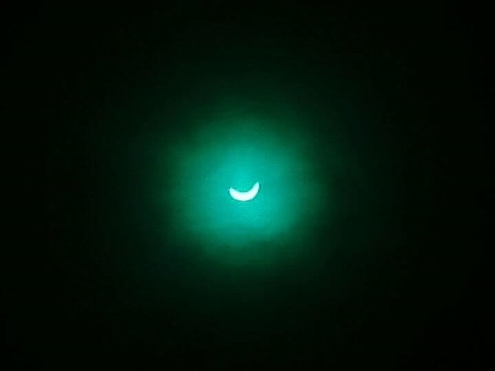 Solar Eclipse taken by Xperia Z3 through welding glass