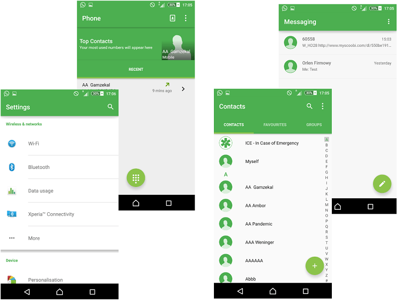 Green Material Design Xperia Themes