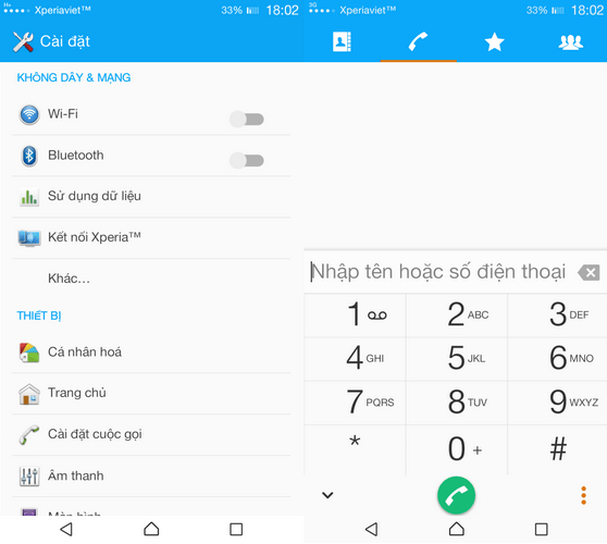 Xperia Lollipop Blue Theme UI