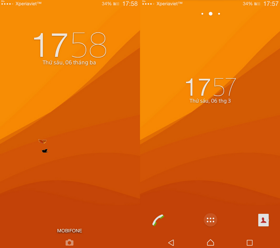 Xperia Lollipop Orange Theme