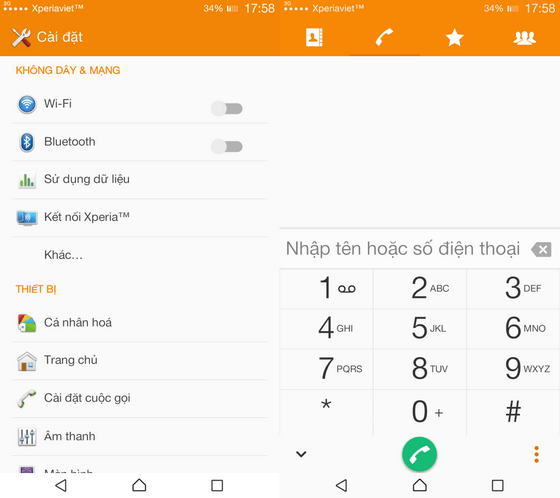 Xperia Lollipop Orange Theme UI