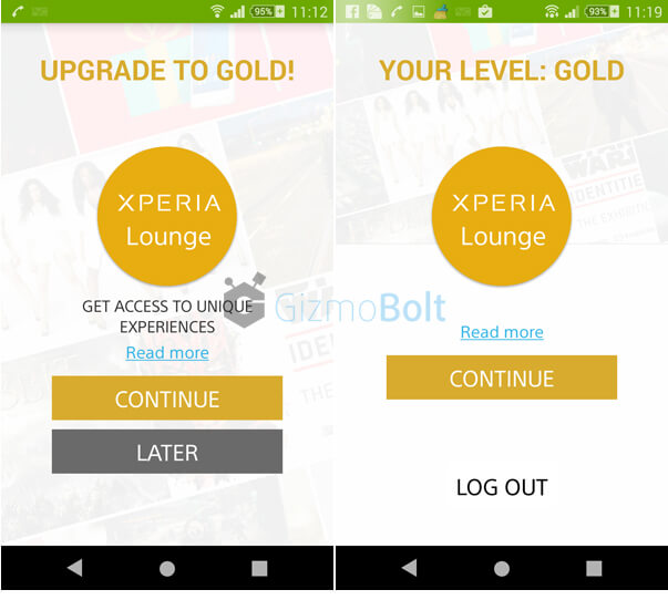 Xperia Lounge "Gold"