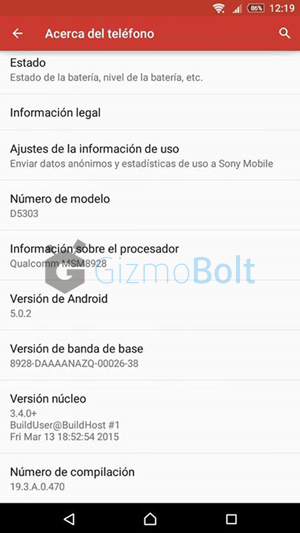 Xperia T2 Ultra D5303 19.3.A.0.470 screenshot