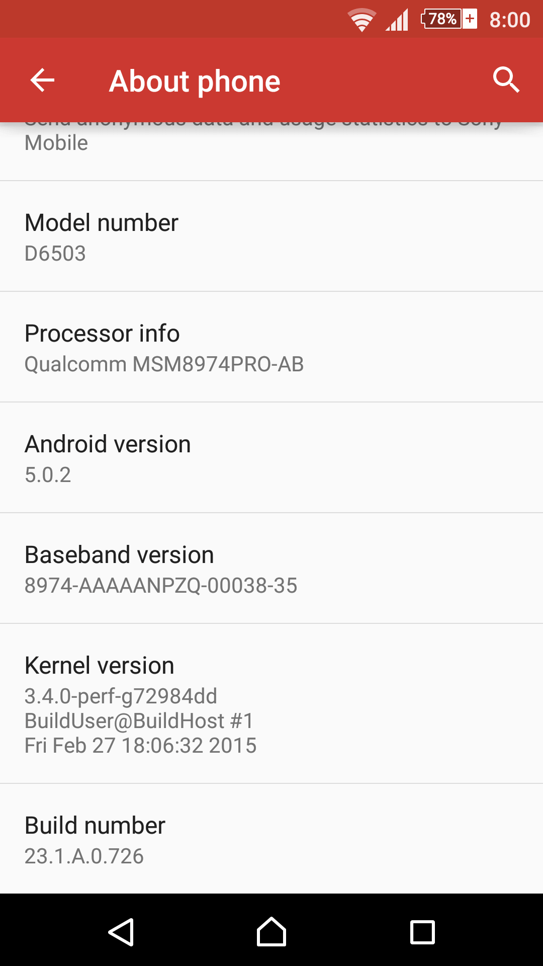 Xperia Z2 23.1.a.0.726 firmware