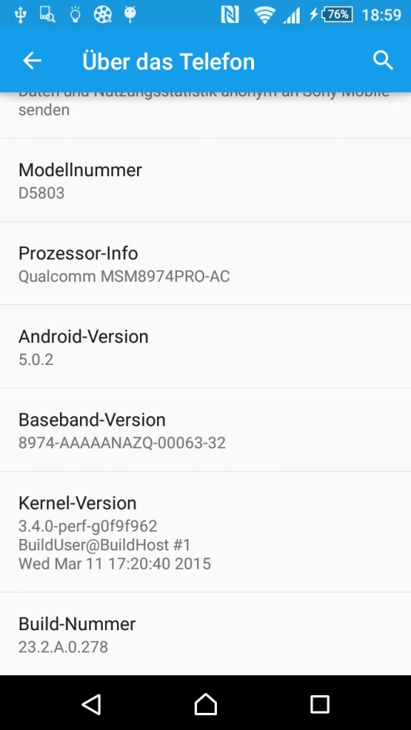 Xperia Z3 Compact 23.2.A.0.278 screenshot