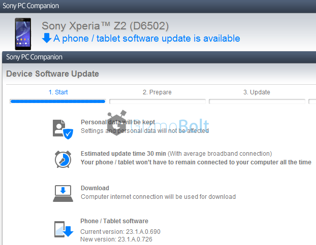 D6502 India Xperia Z2 23.1.A.0.726 update