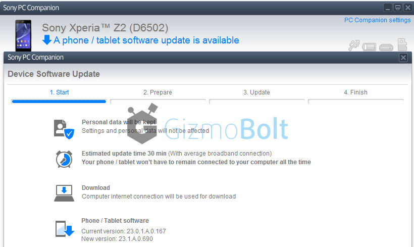 Xperia Z2 23.1.A.0.690 firmware India