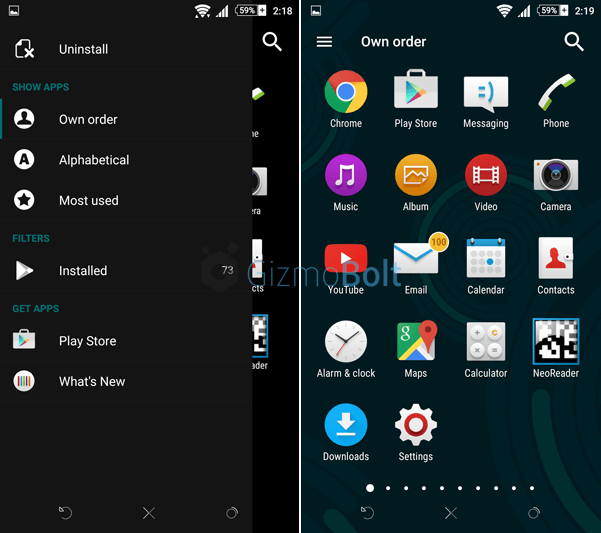 Download Xperia Lollipop Concentric Blue Theme