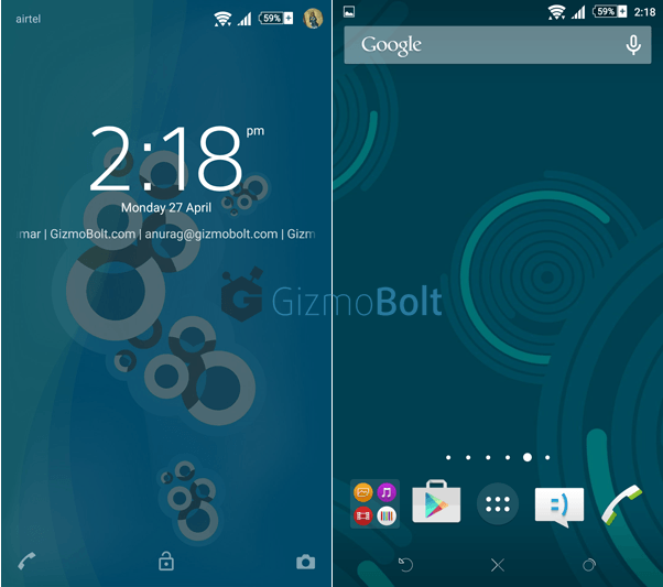 Xperia Lollipop Concentric Blue Theme