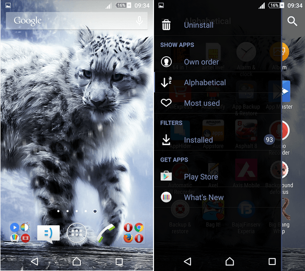 Xperia Snow Leopard Lollipop Theme