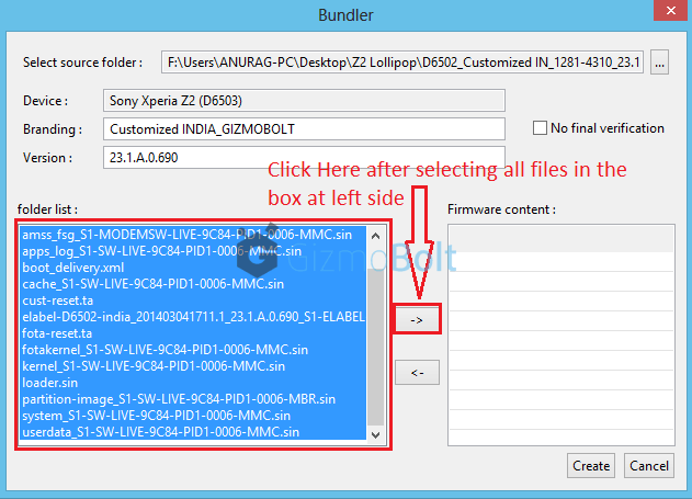 How to create Lollipop ftf via Flashtool