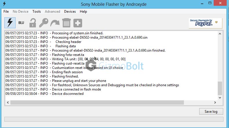 Flash 23.1.A.0.690 ftf on Xperia Z2