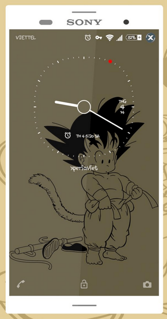 Xperia Young Goku Theme