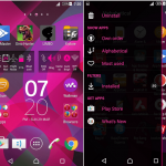 Install Xperia Lollipop Pattern Pink & Blue Theme