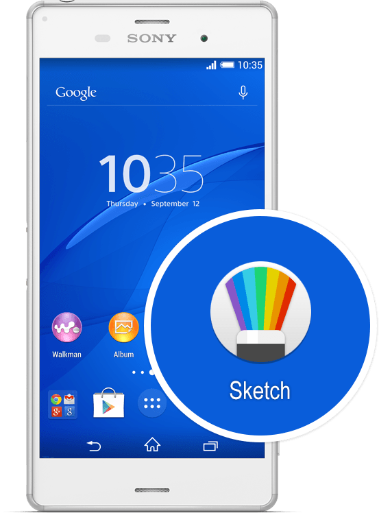 Xperia z3  Sketch app
