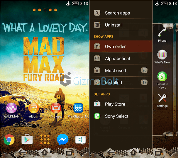 Xperia Mad Max Theme