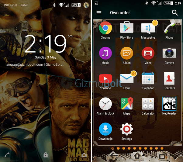 Sony Mad Max Theme for Xperia