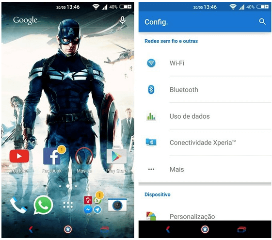 Xperia Captain America Theme