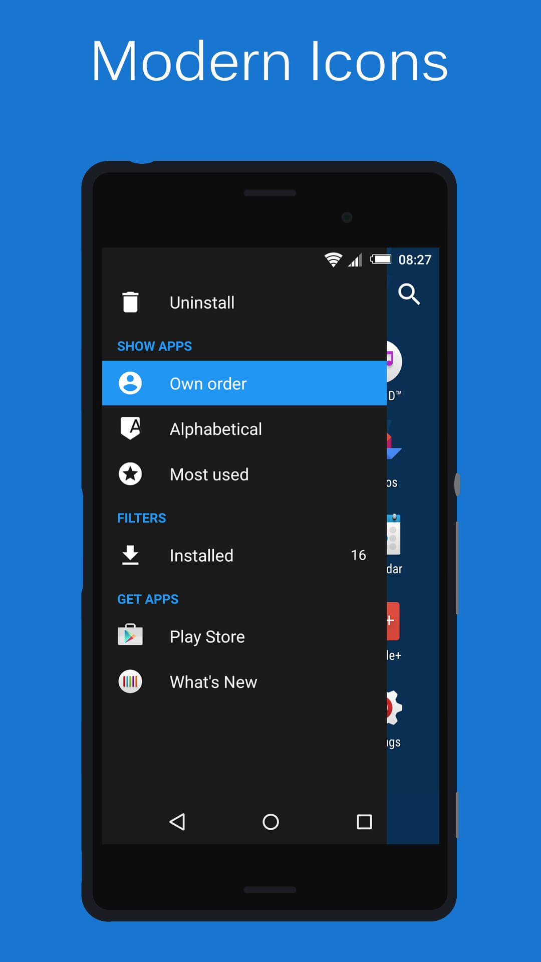 Xperia Blue Lollipop theme