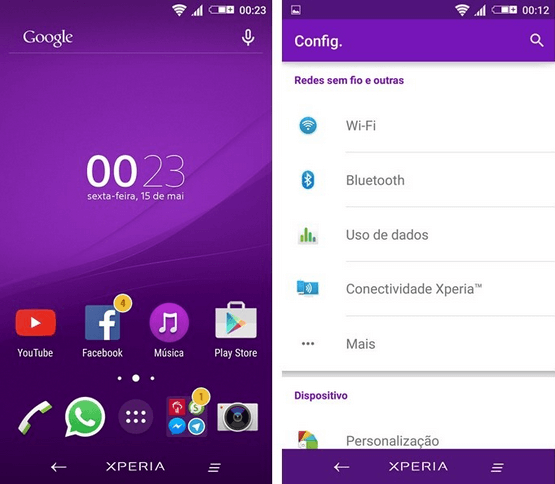 Psx Purple Blue Xperia Key Theme