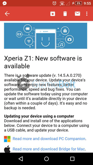 Xperia Z1 14.5.A.0.270 firmware update