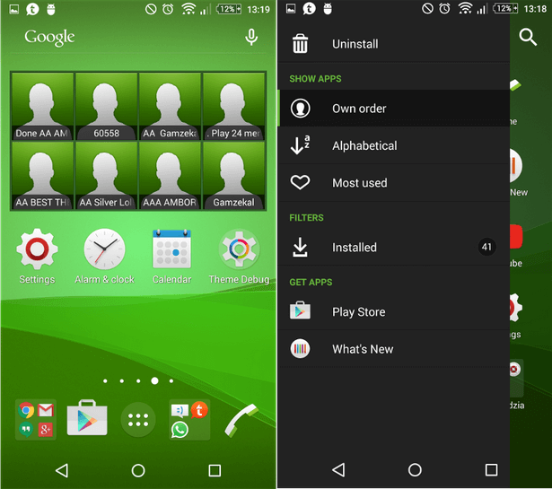 Xperia Z3 Plus Green theme