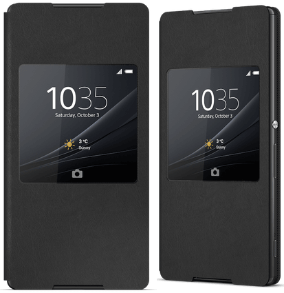 Xperia Z4 Style Cover Window Black Theme