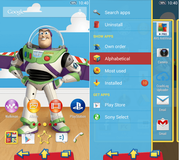 Download Xperia Toy Story Buzz Theme apk